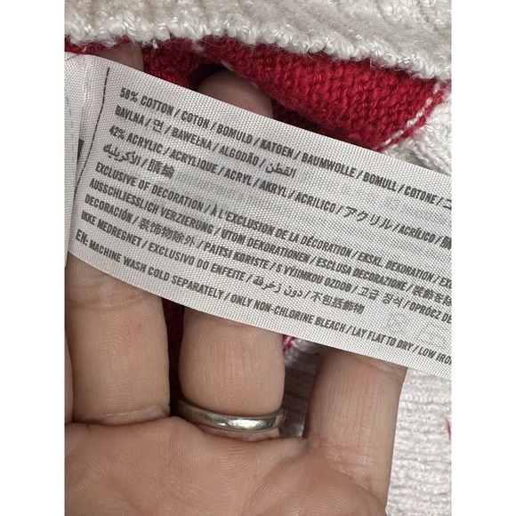 Hollister American Flag Bold Knit Pullover Sweater Relaxed Fit Short SMALL Stars - Picture 6 of 7